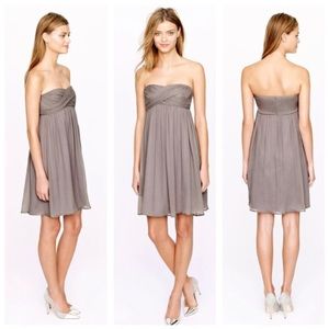 J Crew bright pink Taryn strapless dress